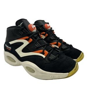 Reebok Shoes Mens Sz 10.5 The‎ Pump Mid Top Athletic Black Leather